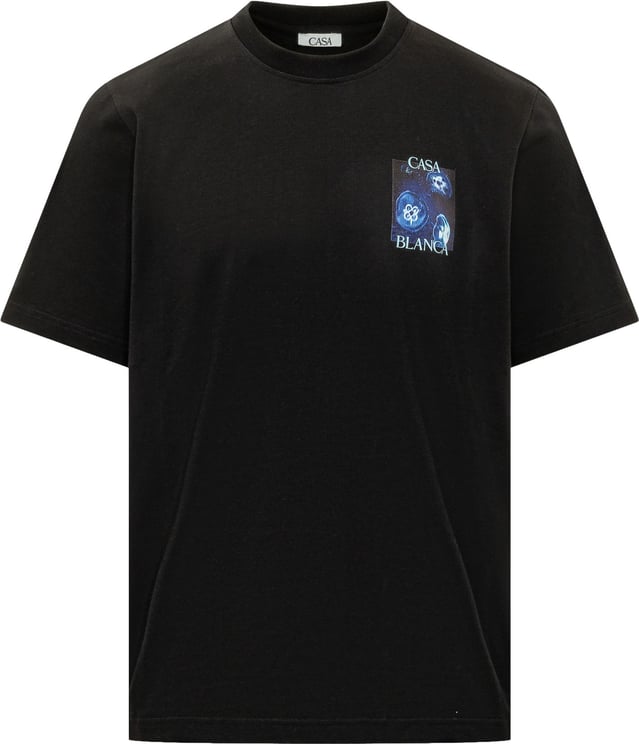 Casablanca Meduse Sportive T-shirt con Stampa sul Petto
