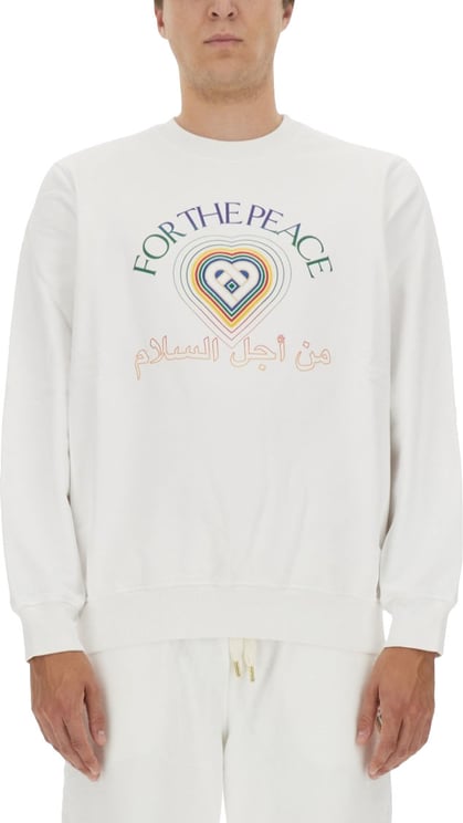Casablanca Regular Fit White Sweatshirt
