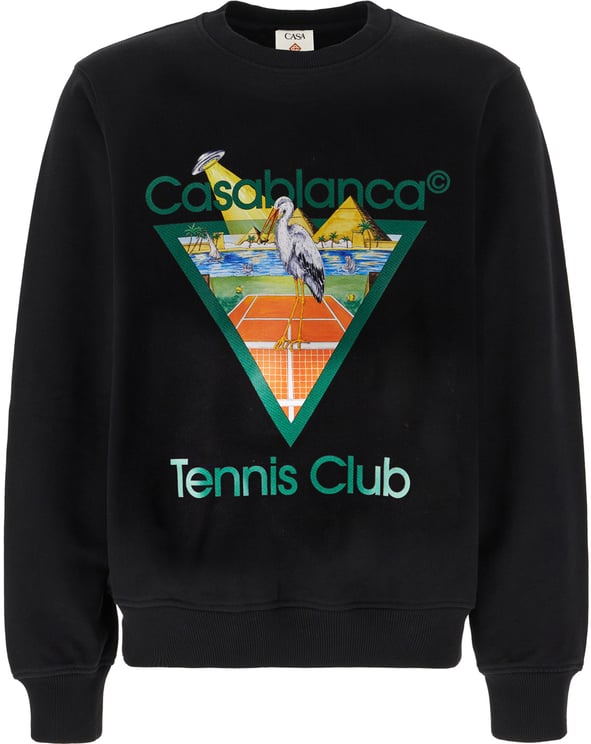 Casablanca Casablanca Black cotton Tennis Club Triangle sweater