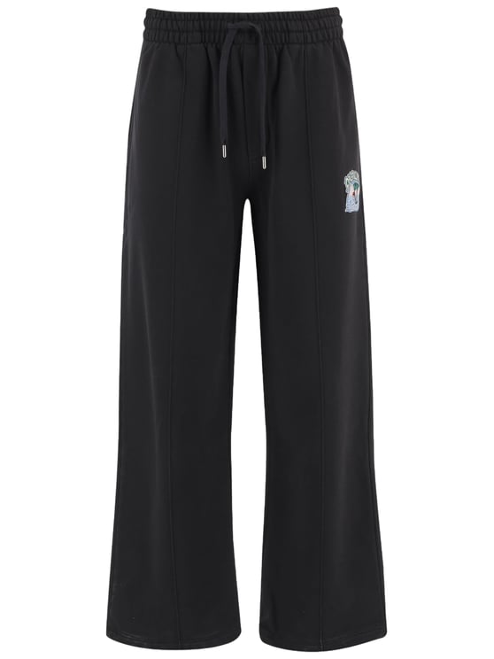Casablanca Black Elastic Waist Cotton Pants