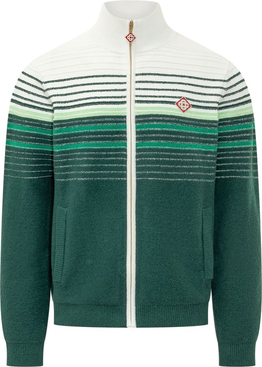 Casablanca Giacca Boucle a Righe con Zip
