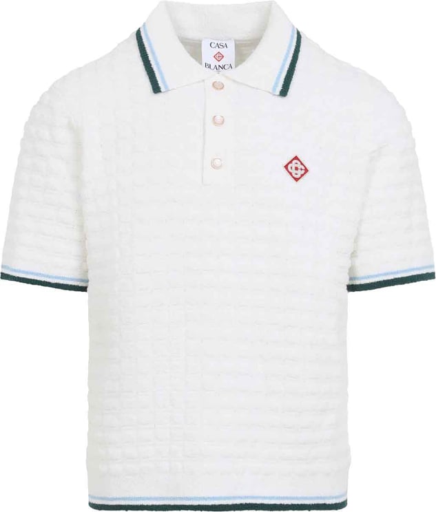 Casablanca Casablanca Boucle Short-Sleeve Knitted Polo