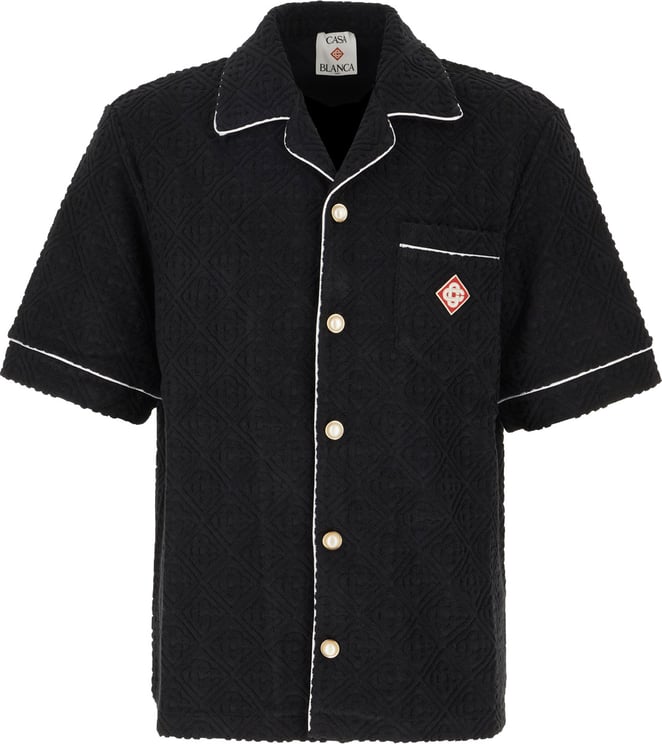 Casablanca Casablanca Black stretch cotton blend shirt