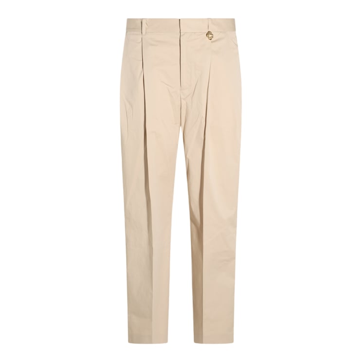 Casablanca High-Waisted Tailored Trousers with Front Pleats