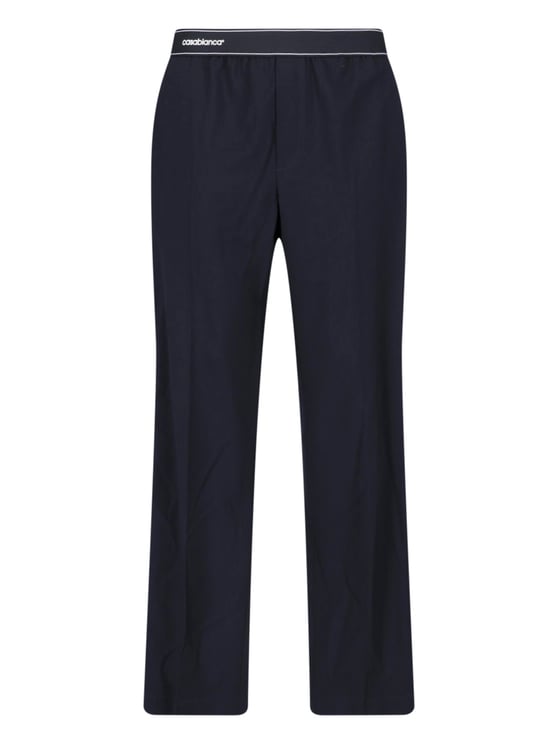 Casablanca Black Virgin Wool Straight-Leg Pants