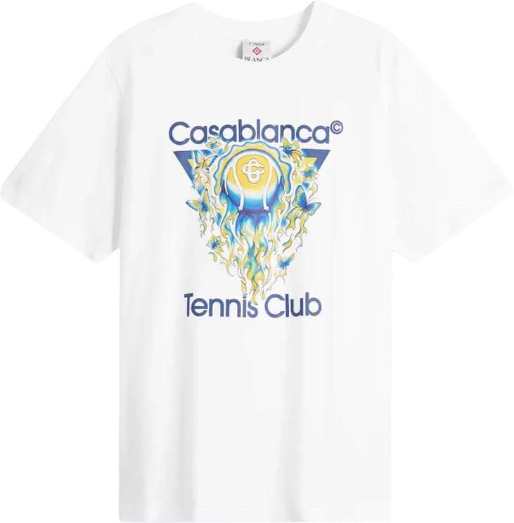 Casablanca Heren Tennis Club Icon T-Shirt Wit