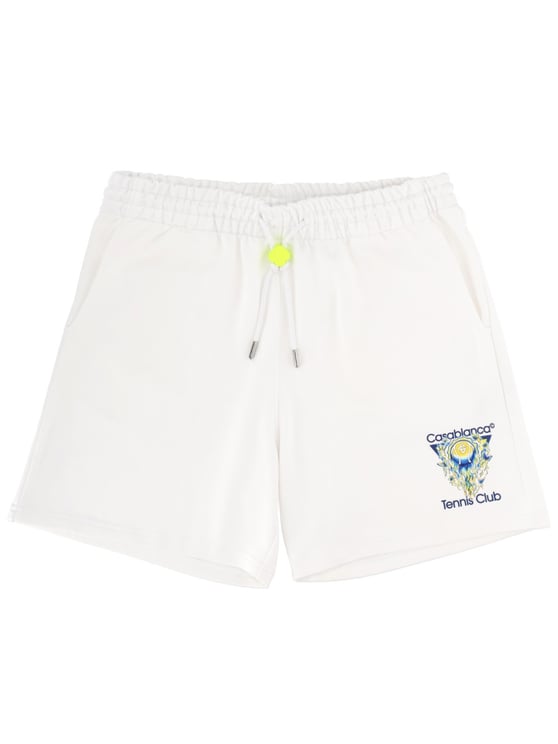 Casablanca Elastic Waistband Logo Print Shorts