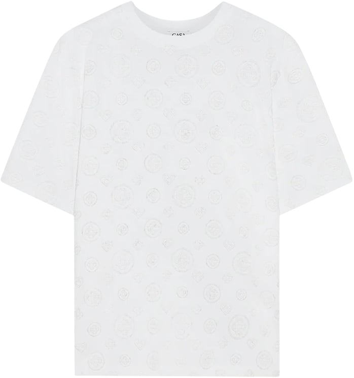 Casablanca Heren Crochet Shirt Wit