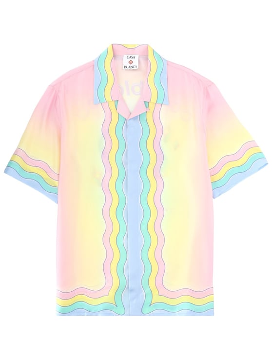Casablanca Flaming Tennis Ball Pastel Wavy Shirt
