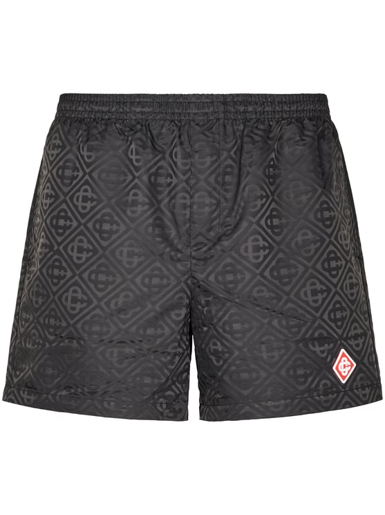 Casablanca Jacquard Swim Shorts with Geometric Pattern