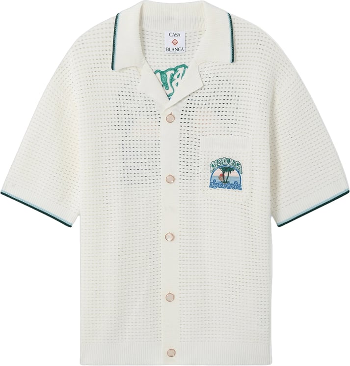 Casablanca PALMBOOM EMBLEEM GEHAAKTE SHIRT