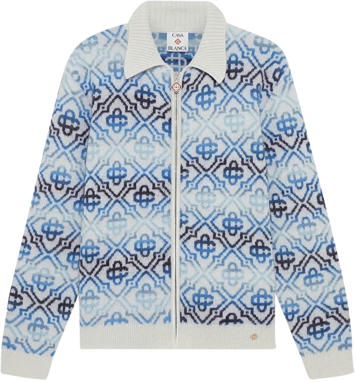 Casablanca Space Dye Monogram Zip Up