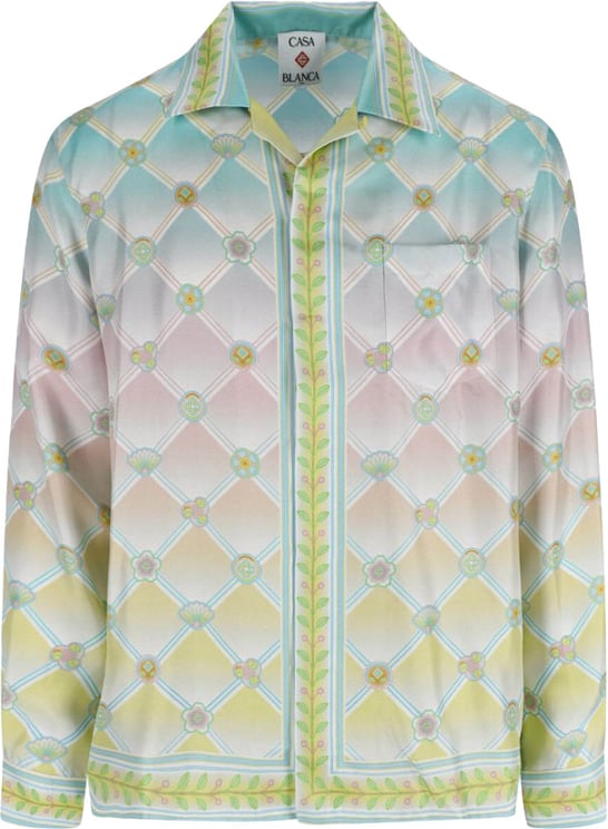 Casablanca Multicolour Pattern Casual Shirt With Classic Collar