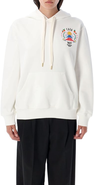 Casablanca Casa Way Hoodie Bianco