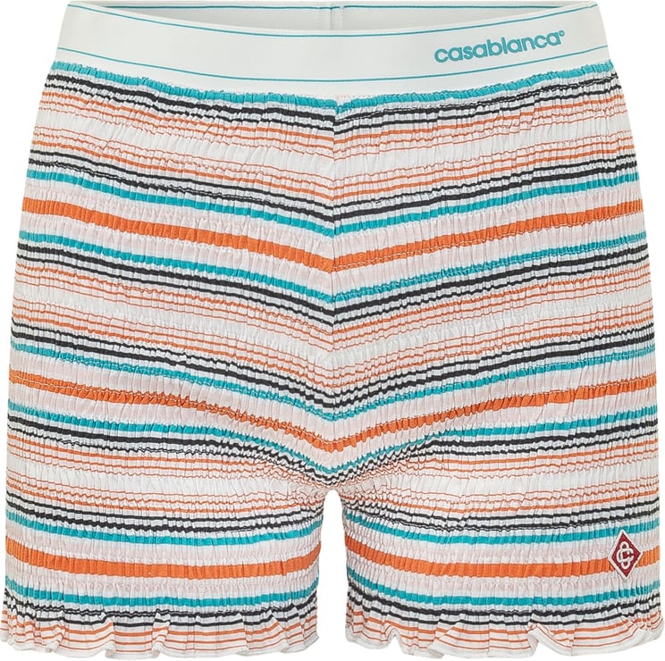 Casablanca Shorts Arricciati a Righe