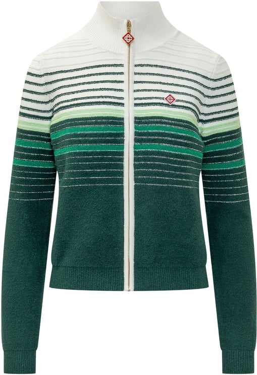 Casablanca Cardigan a Righe con Zip