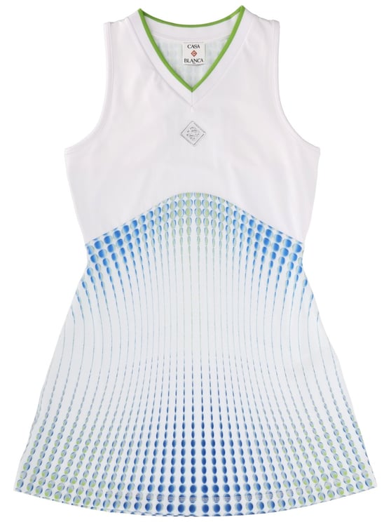 Casablanca Blue Dot Gradient Mini Dress