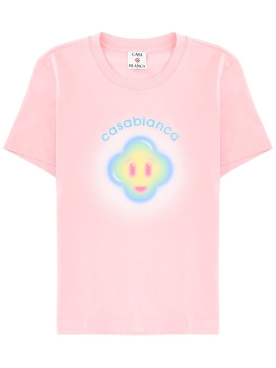 Casablanca Airbrush Smiley Organic Cotton T-Shirt