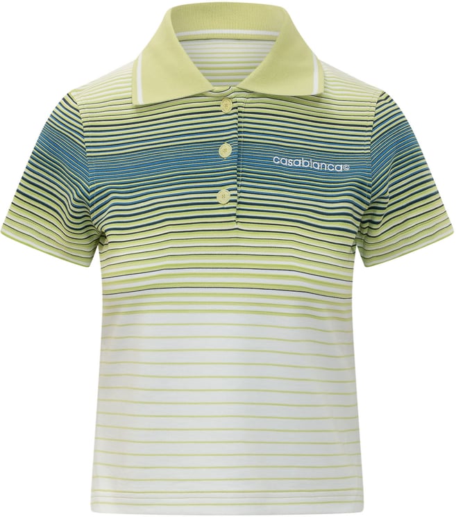 Casablanca Polo a Righe con Colletto e Bottoni