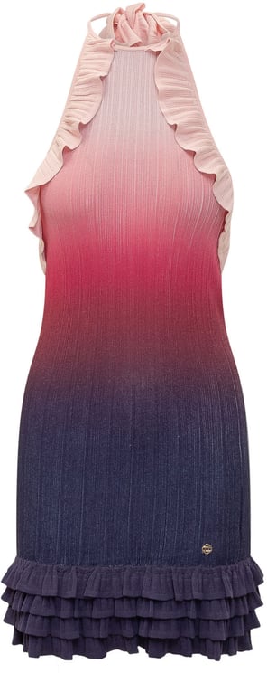 Casablanca Abito con Sfumatura e Balze