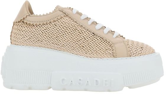 Casadei Casadei Beige Other Fibres Platform Sneakers