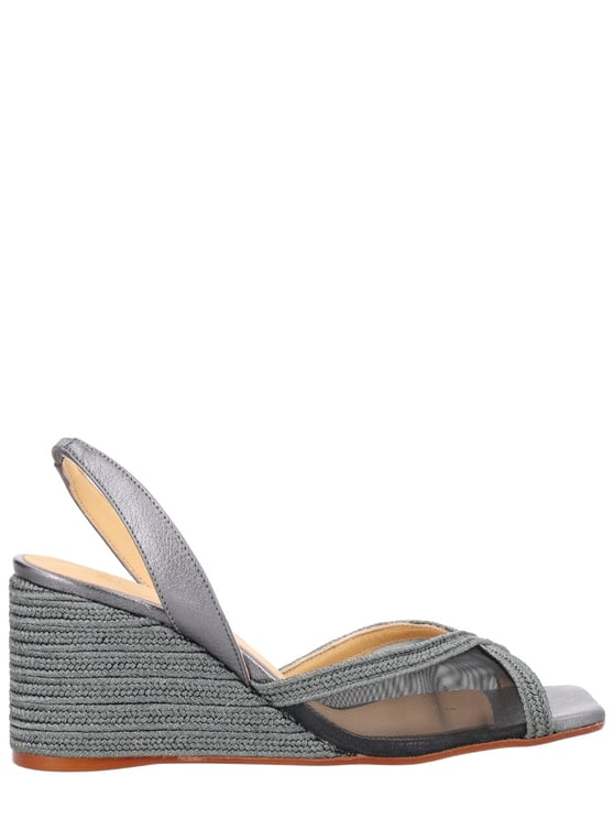 Castaner Slingback Espadrille Wedge Sandals With Transparent Mesh Panels