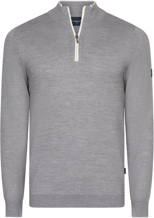 Cavallaro Cavallaro Fontanio Half Zip Pullover Pullovers Grijs 118261014