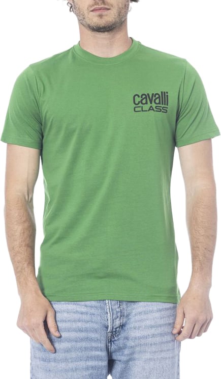 Cavalli Class Cavalli Class Green Cotton Men T-Shirt