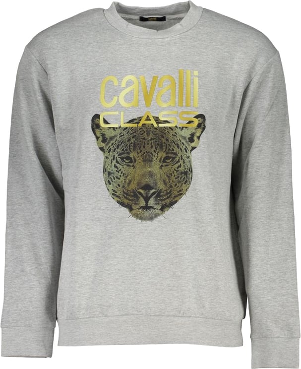 Cavalli Class Cavalli Class Gray Cotton Men Sweater