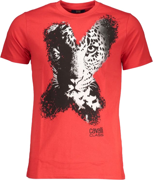 Cavalli Class Cavalli Class Rosso Cotton Mens T-Shirt