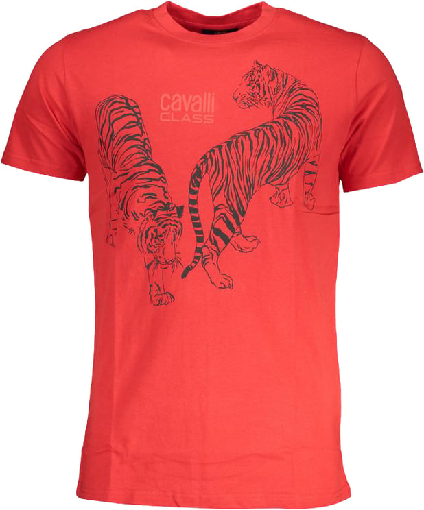Cavalli Class Cavalli Class Red Cotton Men T-Shirt