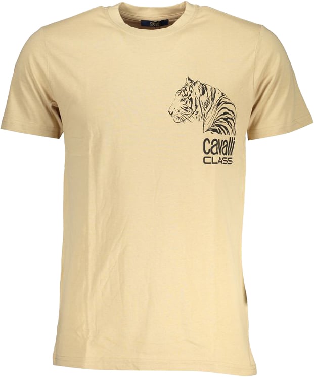 Cavalli Class Cavalli Class Beige Cotton Men T-Shirt