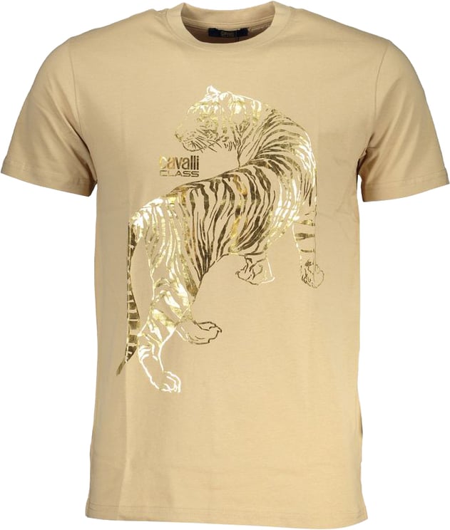 Cavalli Class Cavalli Class Beige Cotton Men T-Shirt