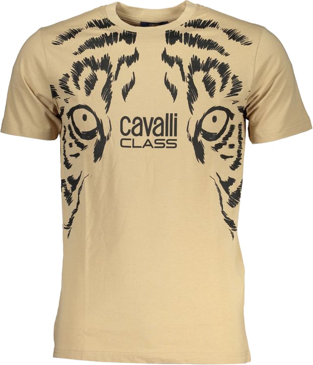 Cavalli Class Cavalli Class Beige Cotton Men's T-Shirt