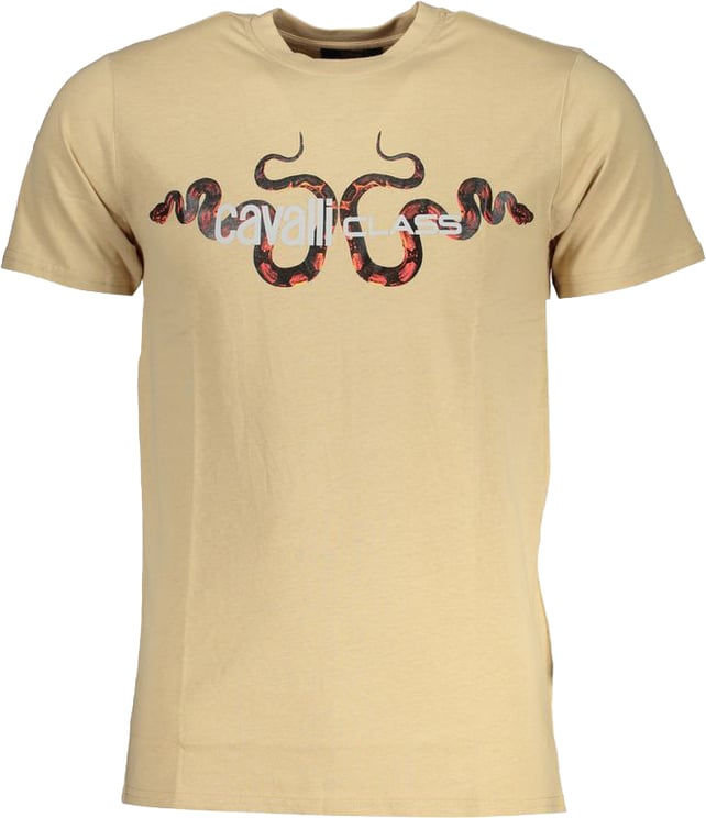 Cavalli Class Cavalli Class Beige Cotton Men's T-Shirt