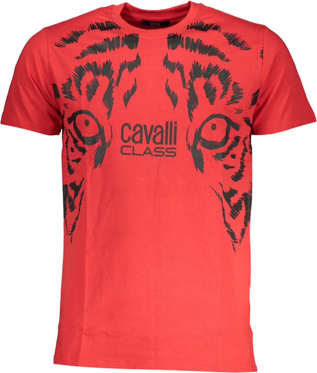 Cavalli Class Cavalli Class Rosso Cotton Men T-Shirt