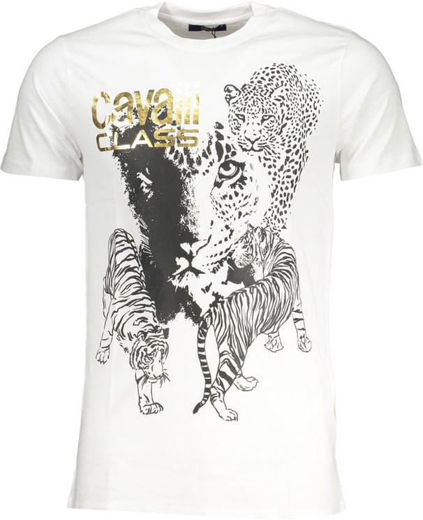 Cavalli Class Cavalli Class Bianco Cotton Men T-Shirt
