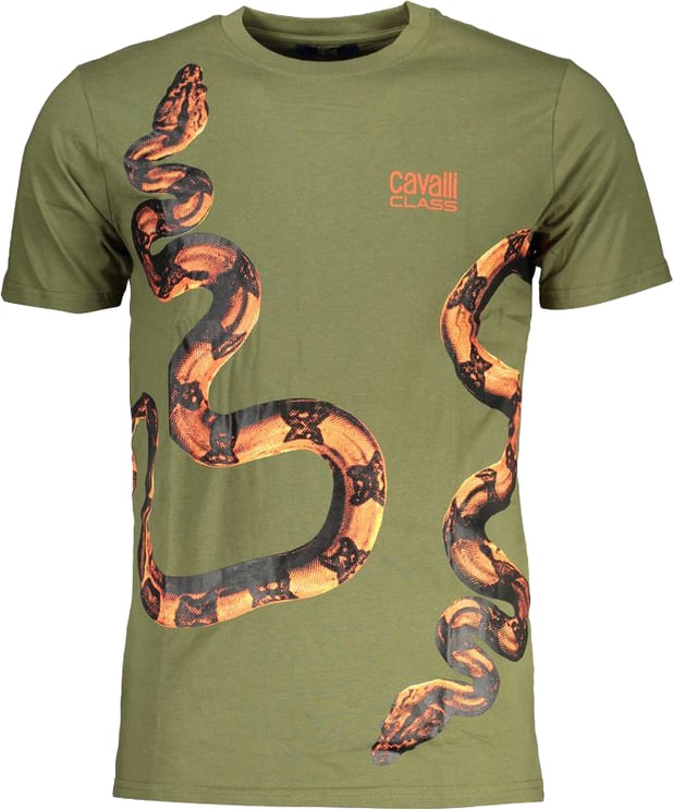 Cavalli Class Cavalli Class Verde Cotton Mens T-Shirt