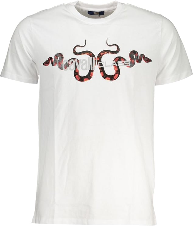 Cavalli Class Cavalli Class White Cotton Men T-Shirt