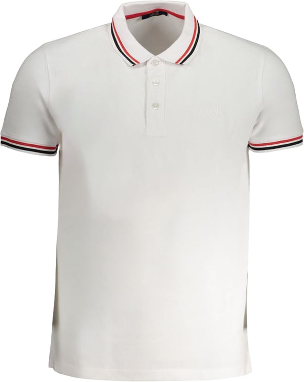 Cavalli Class Cavalli Class Bianco Cotton Men's Polo Shirt