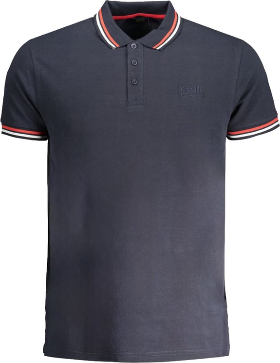 Cavalli Class Cavalli Class Navy Cotton Men Polo Shirt
