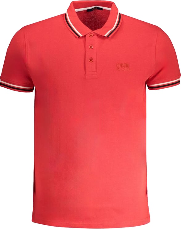 Cavalli Class Cavalli Class Red Cotton Men Polo Shirt