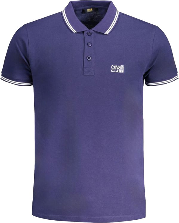Cavalli Class Cavalli Class Blue Cotton Men Polo Shirt