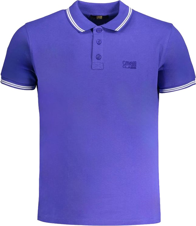 Cavalli Class Cavalli Class Blue Cotton Men's Polo Shirt