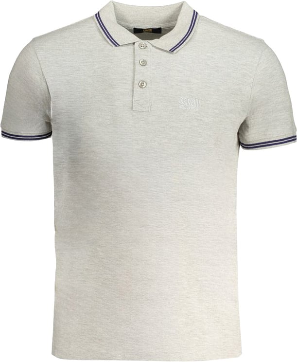 Cavalli Class Cavalli Class Grigio Cotton Men Polo Shirt