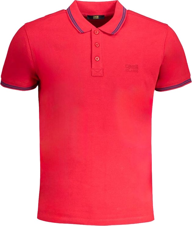 Cavalli Class Cavalli Class Red Cotton Men Polo Shirt