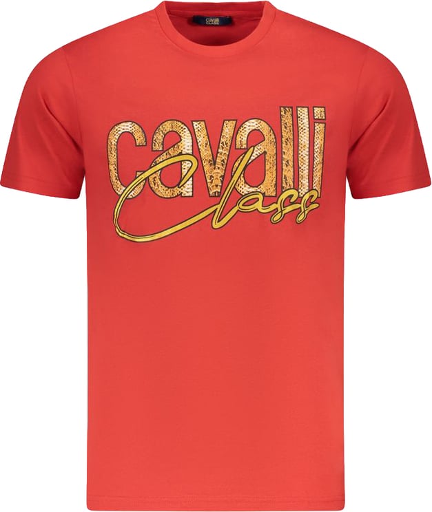 Cavalli Class Cavalli Class Rosso Cotton Men T-Shirt
