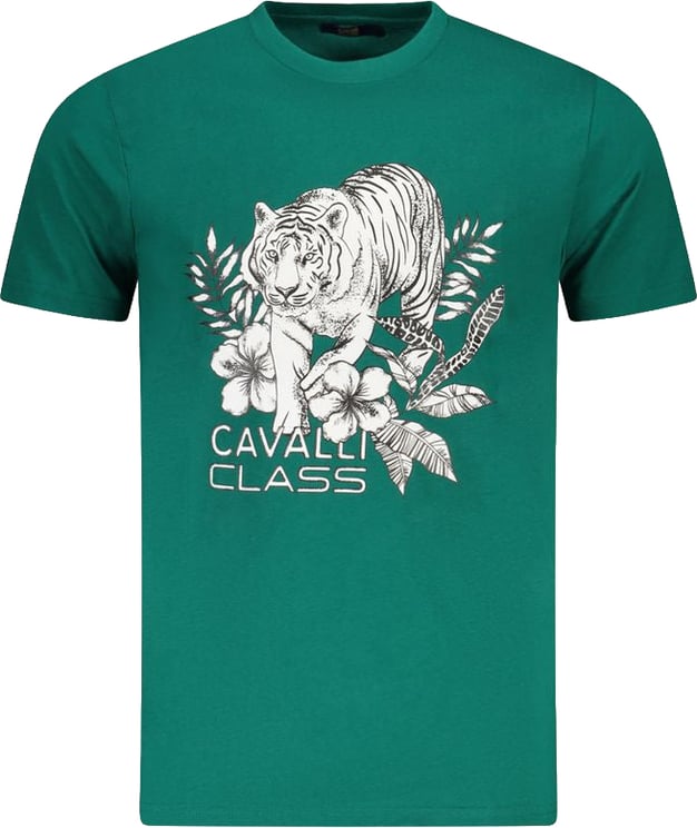 Cavalli Class Cavalli Class Verde Cotton Men T-Shirt