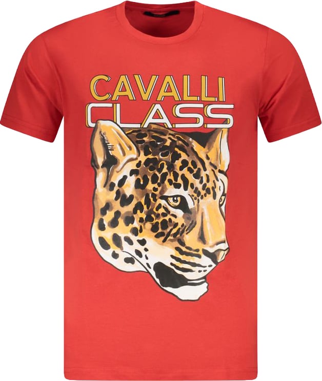 Cavalli Class Cavalli Class Red Cotton Men T-Shirt