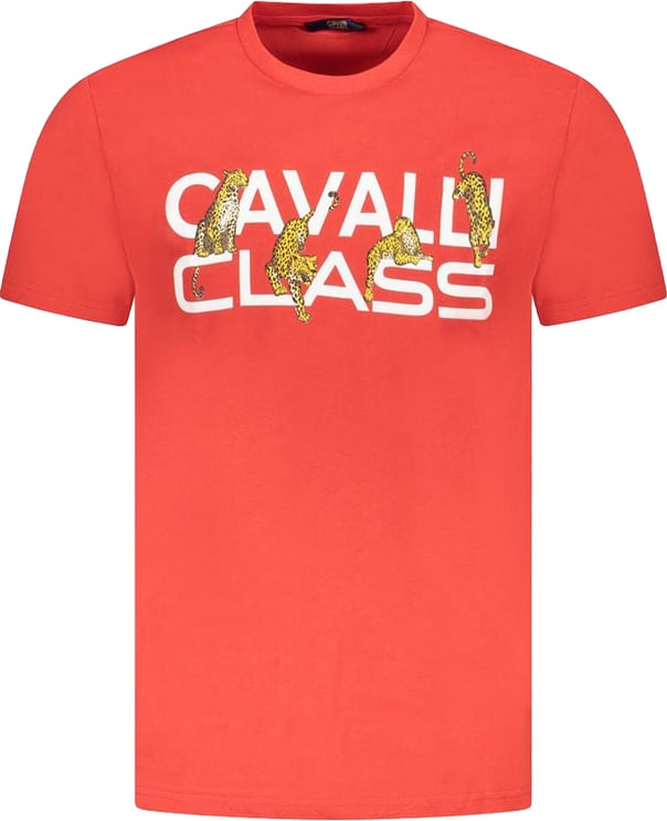 Cavalli Class Cavalli Class Red Cotton Men T-Shirt